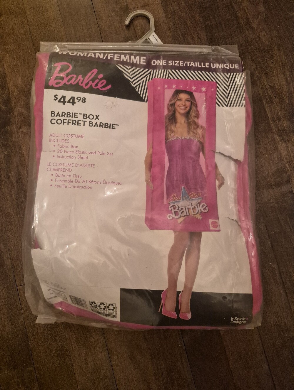 Barbie Mattel Pink Box Costume Adult Halloween NEW
